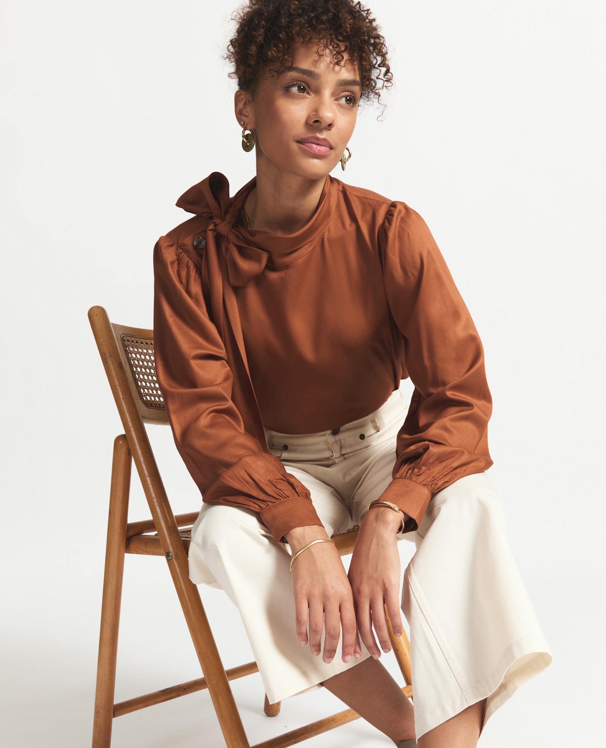 Kitty | Relaxed Blouse | Rust
