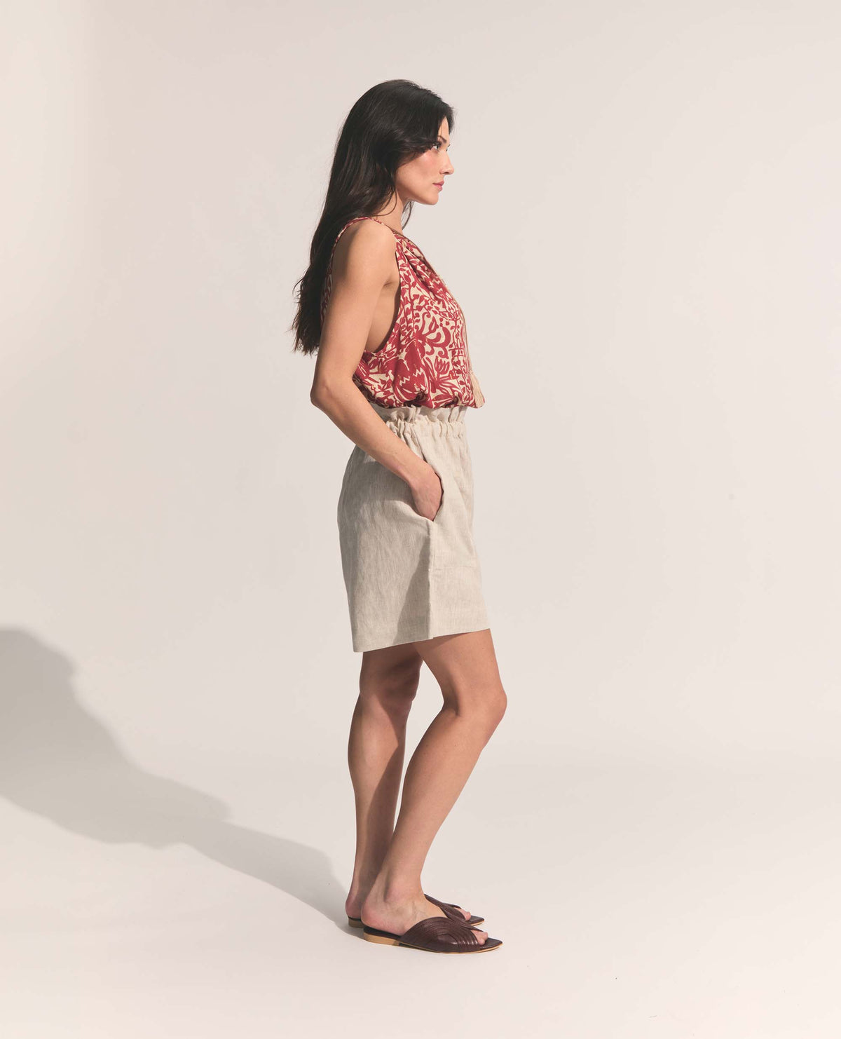 Blythe | Paper Bag Shorts | Natural