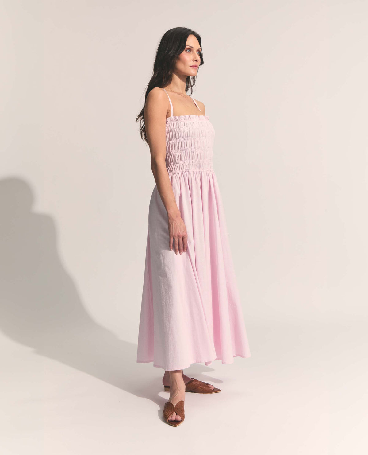 Coco | Paper Bag Frill Maxi Dress | Pink
