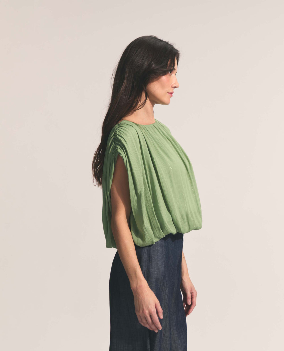 Sirocco | Blouson Top | Watercress
