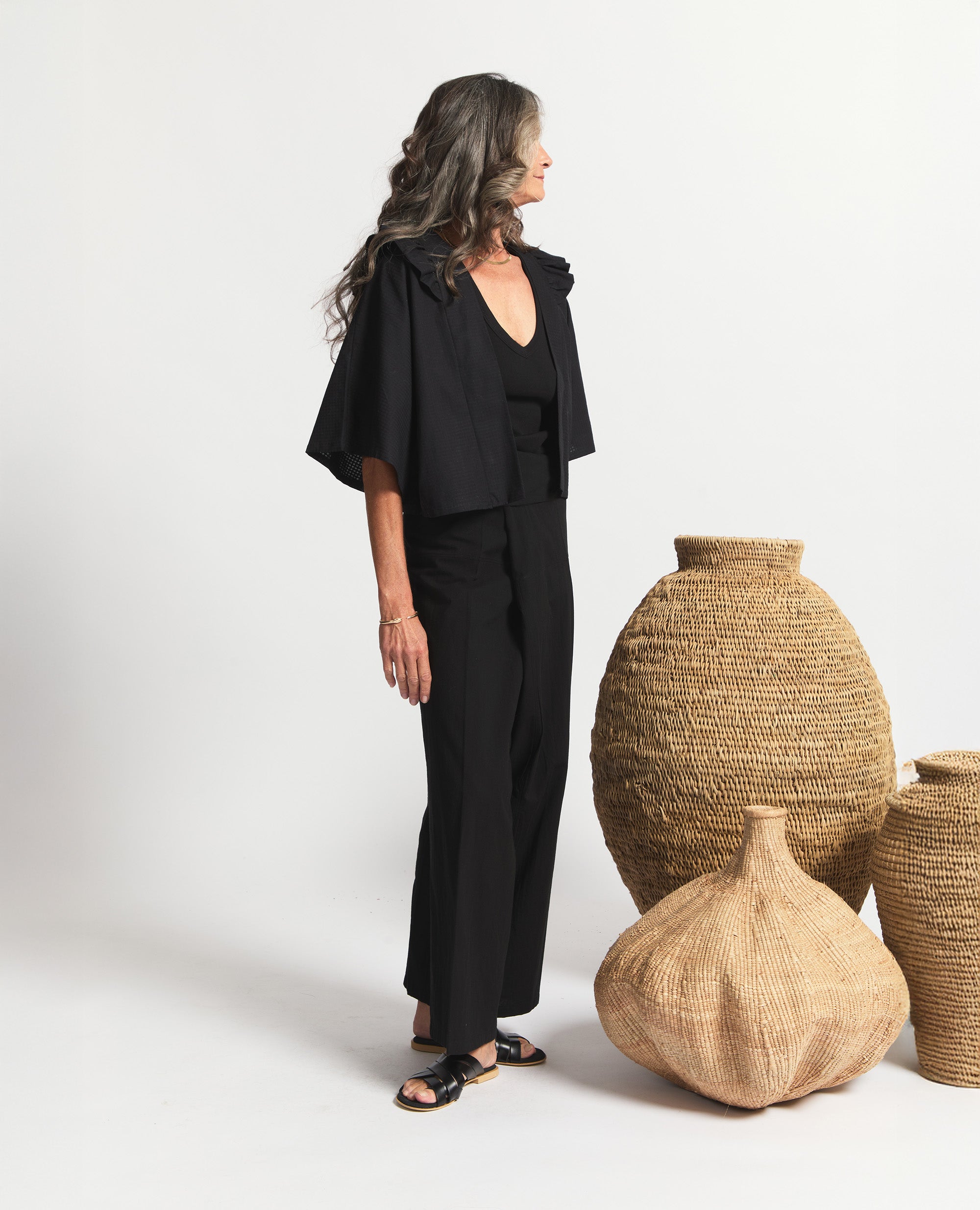 Chai | Wrap Pants | Black