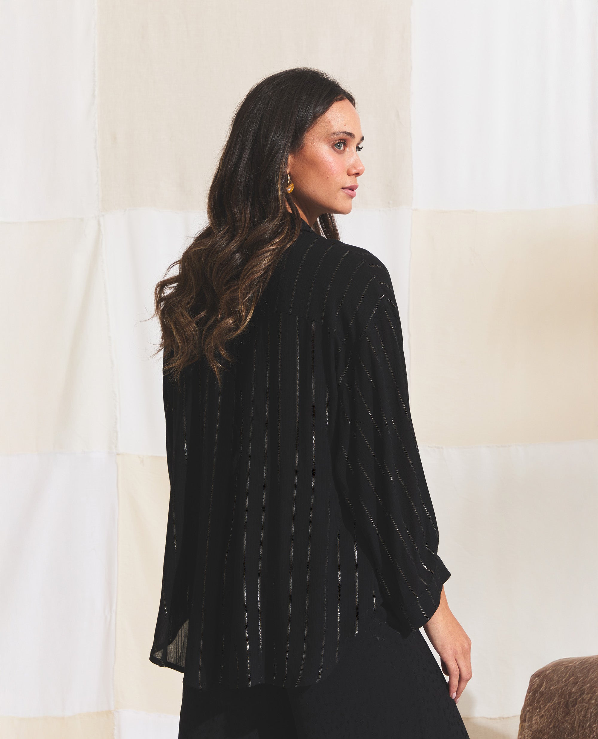 Harper Resort | Black & Gold Stripe