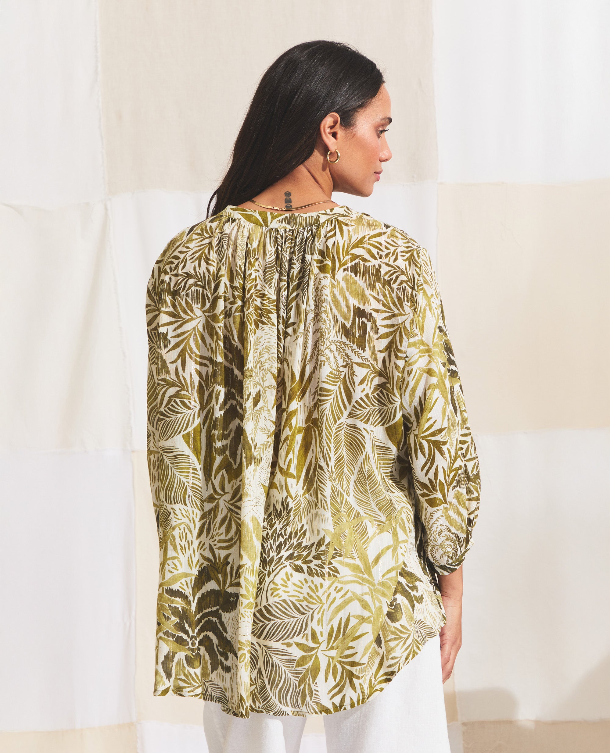 Marbella | Resort | Green Palms & Gold Stripe
