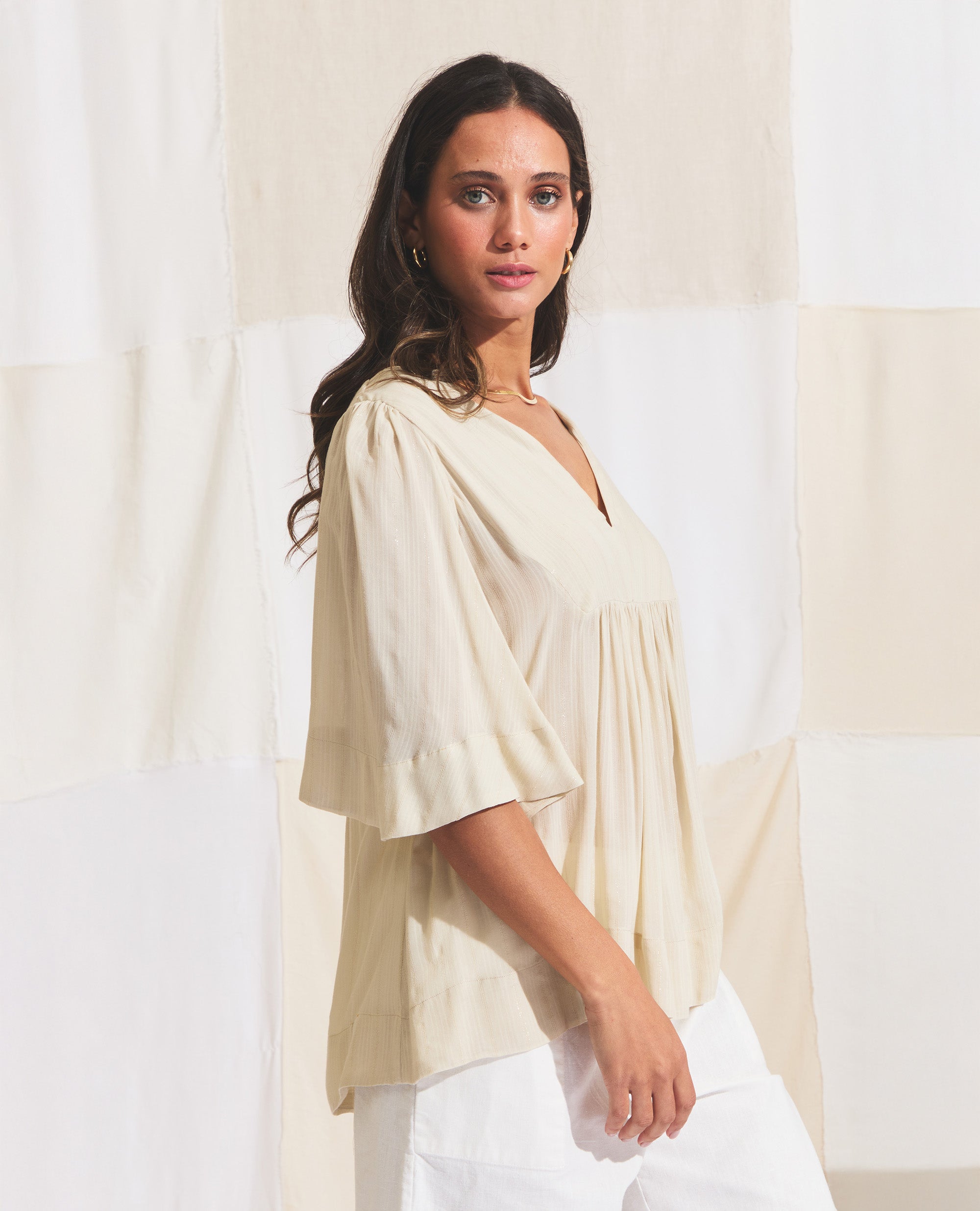 Luna | Relaxed Fit Blouse | Ecru