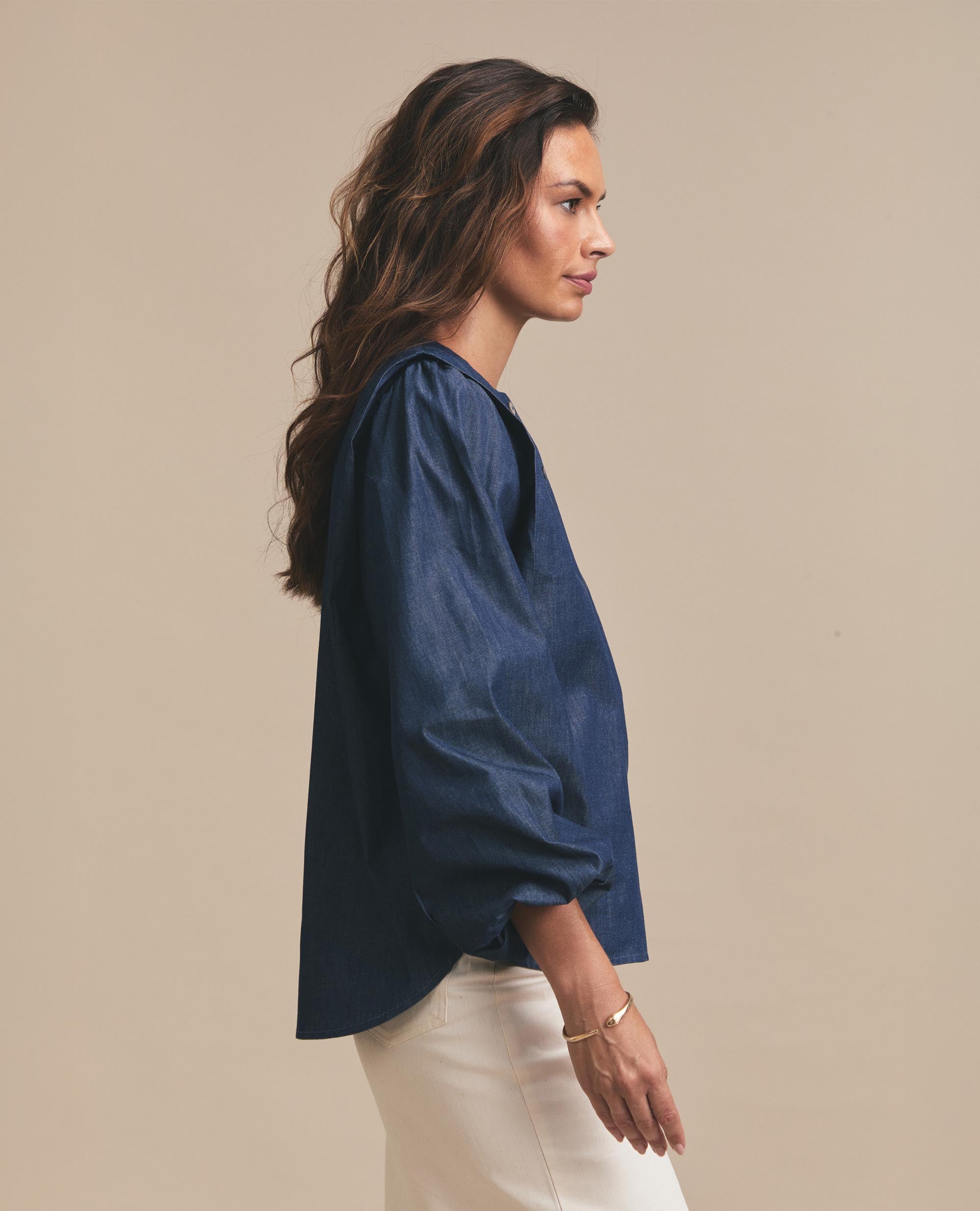 Jones | Relaxed Blouse | Chambray Denim