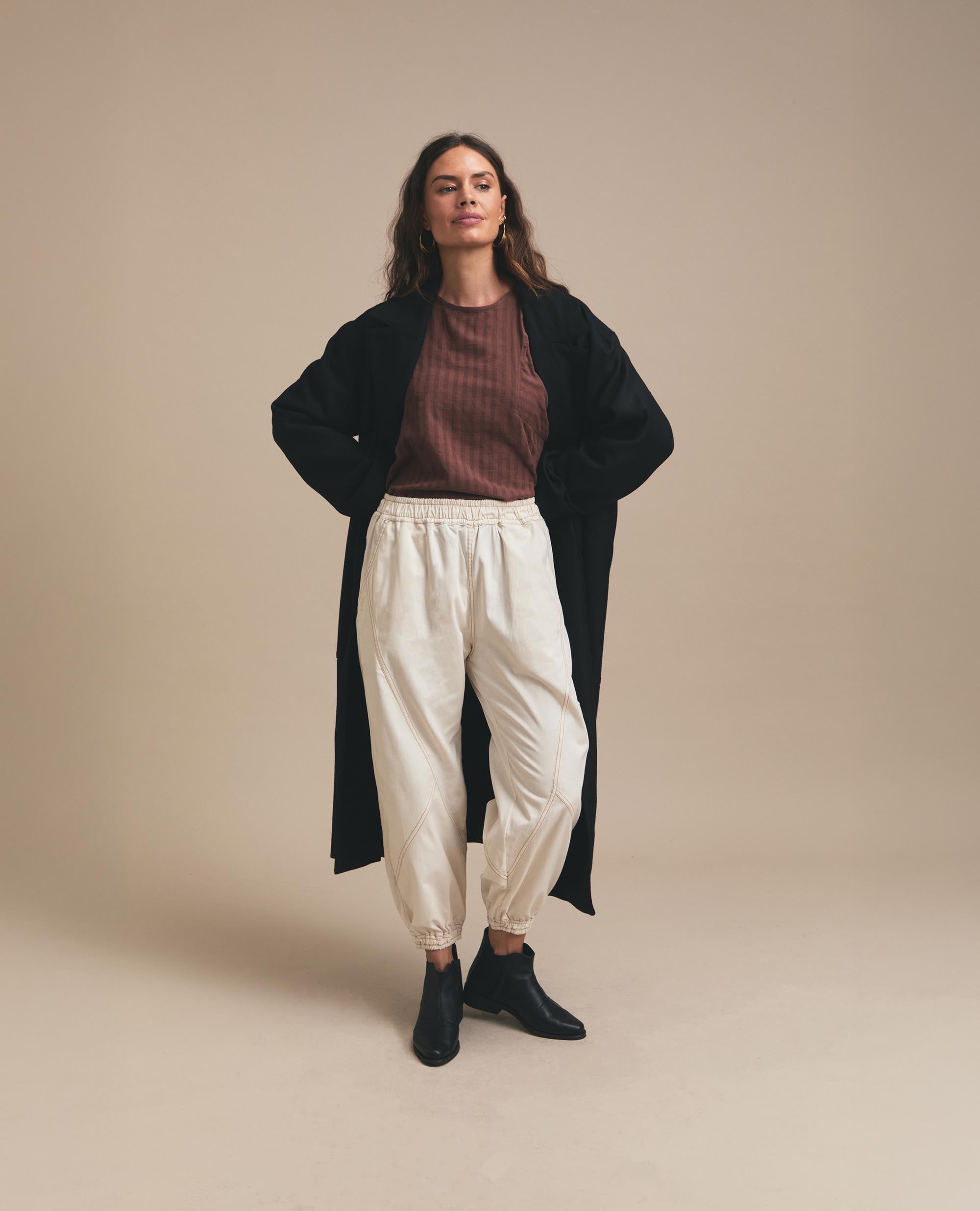 Miko | Elasticated Pants | Natural