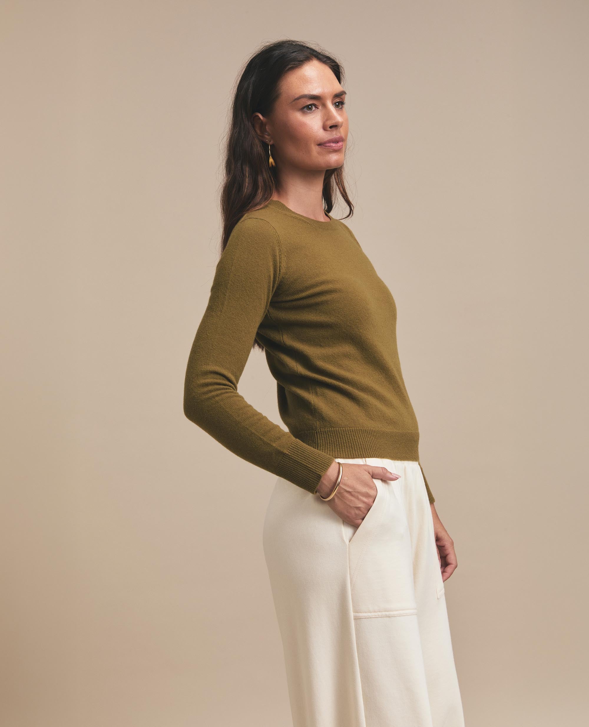 Snug | Crew Neck Jersey | Olive