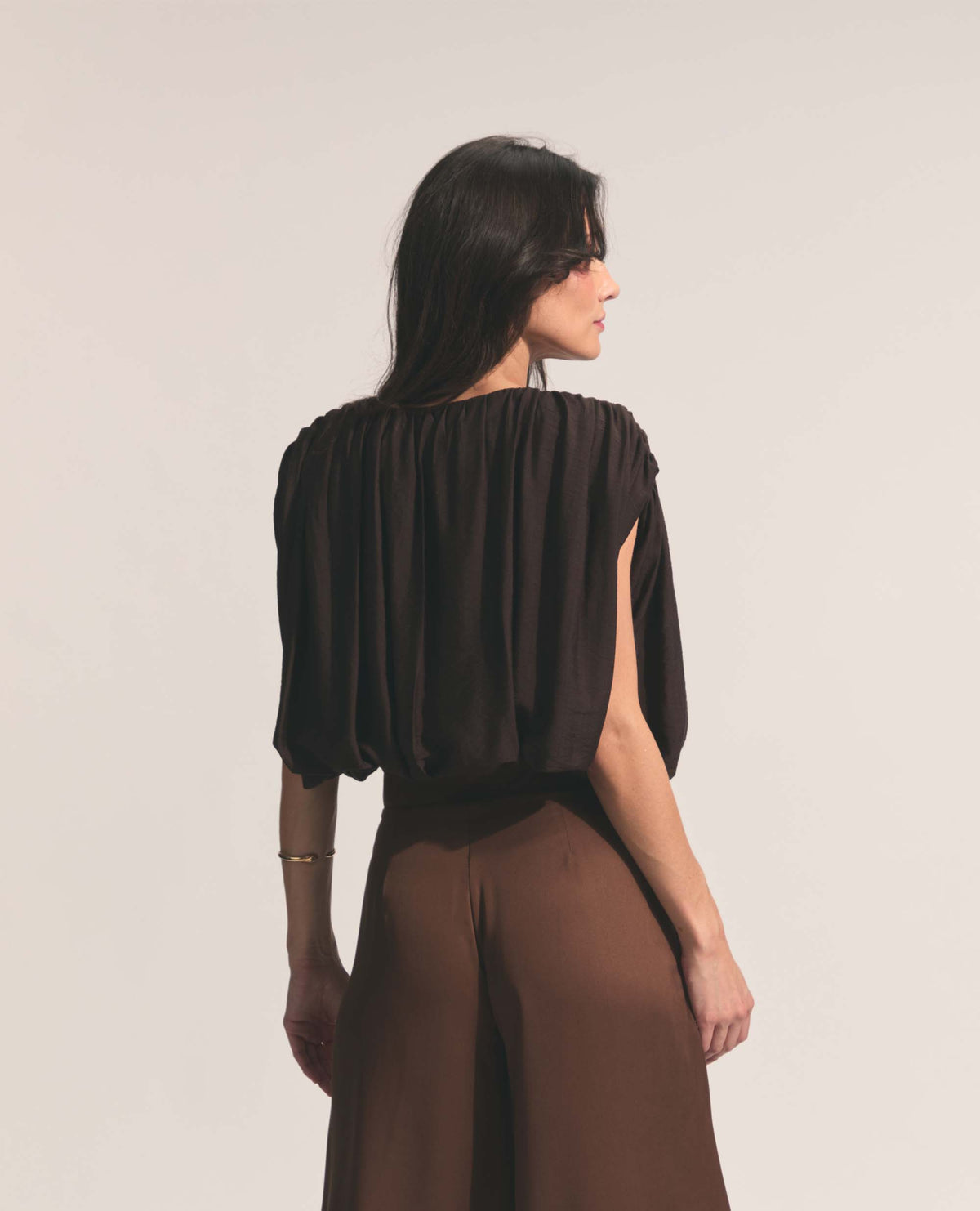 Sirocco | Blouson Top | Dark Chocolate