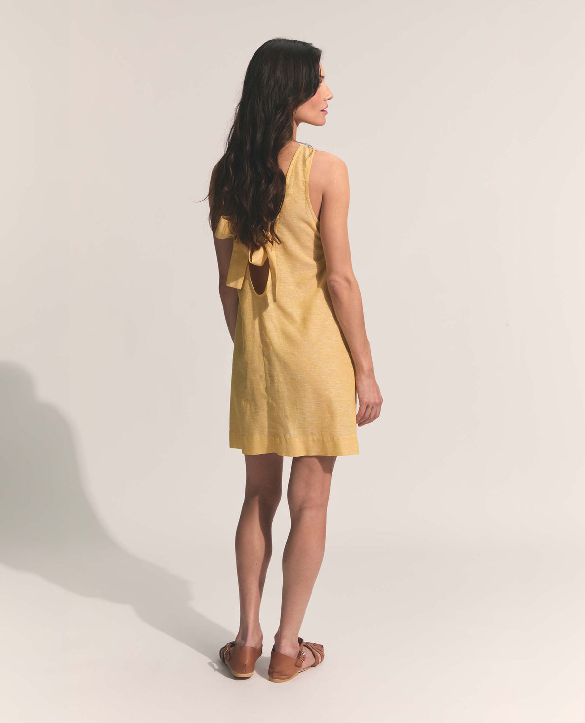 Mini | Sleeveless Open Back A-Line Dress | Butter