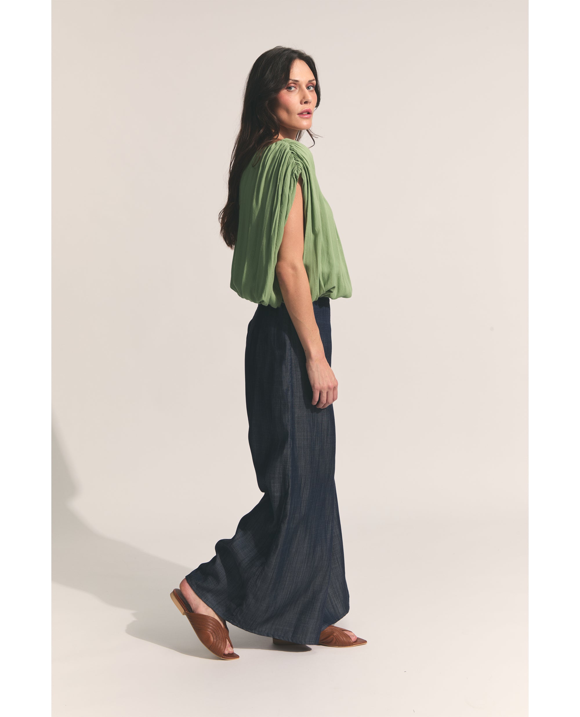 Darjeeling | Wide Leg Trouser | Denim
