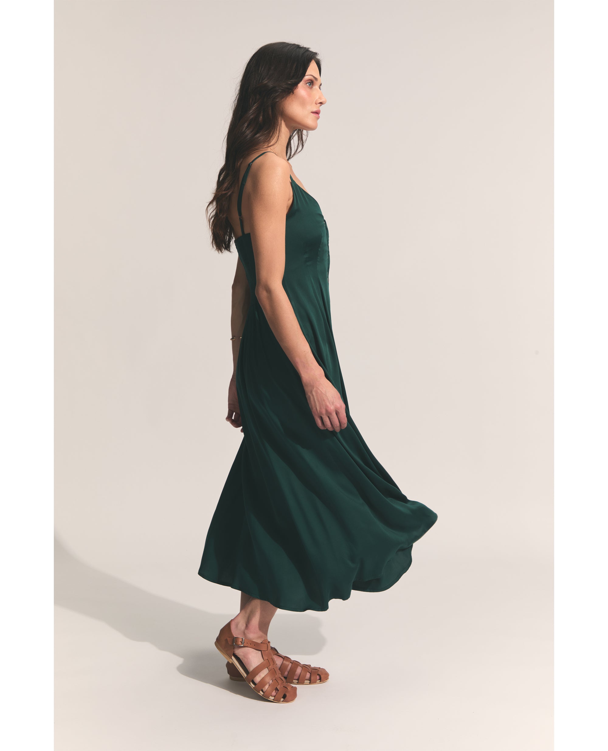 Ione | A-Line Dress | Emerald